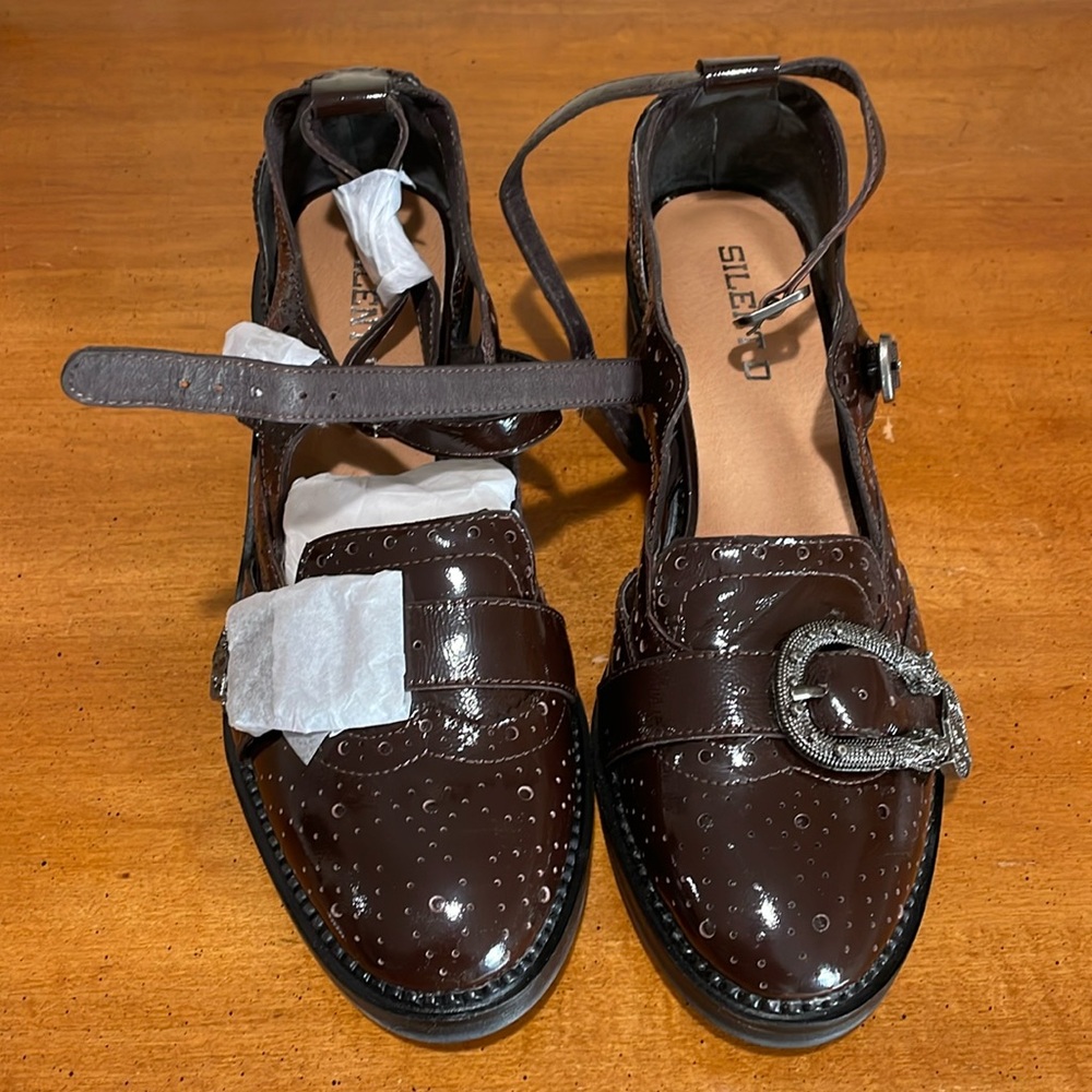 SILENT D Mary Jane strappy block heel women’s “Mackenzie” shoe
